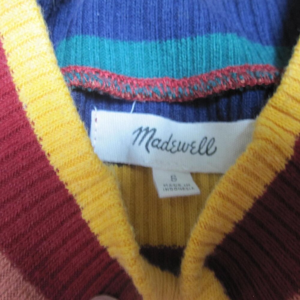 Madewell Striped Short Sleeve Tee in Mustard, Rust, Teal, Navy, and Maroon - Picture 3 of 4